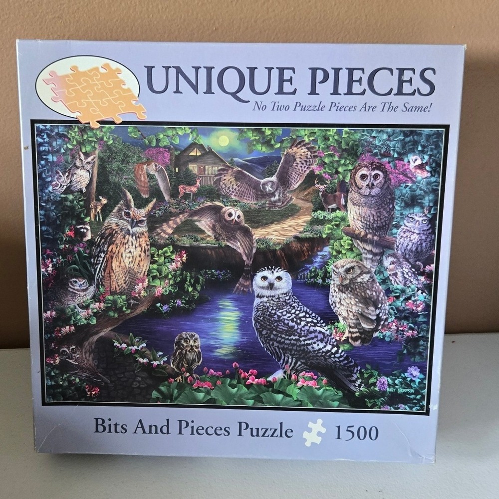Bits And Pieces 1500 Piece Jigsaw Puzzle Owls Owl Lover Wildlife Nature 24x33